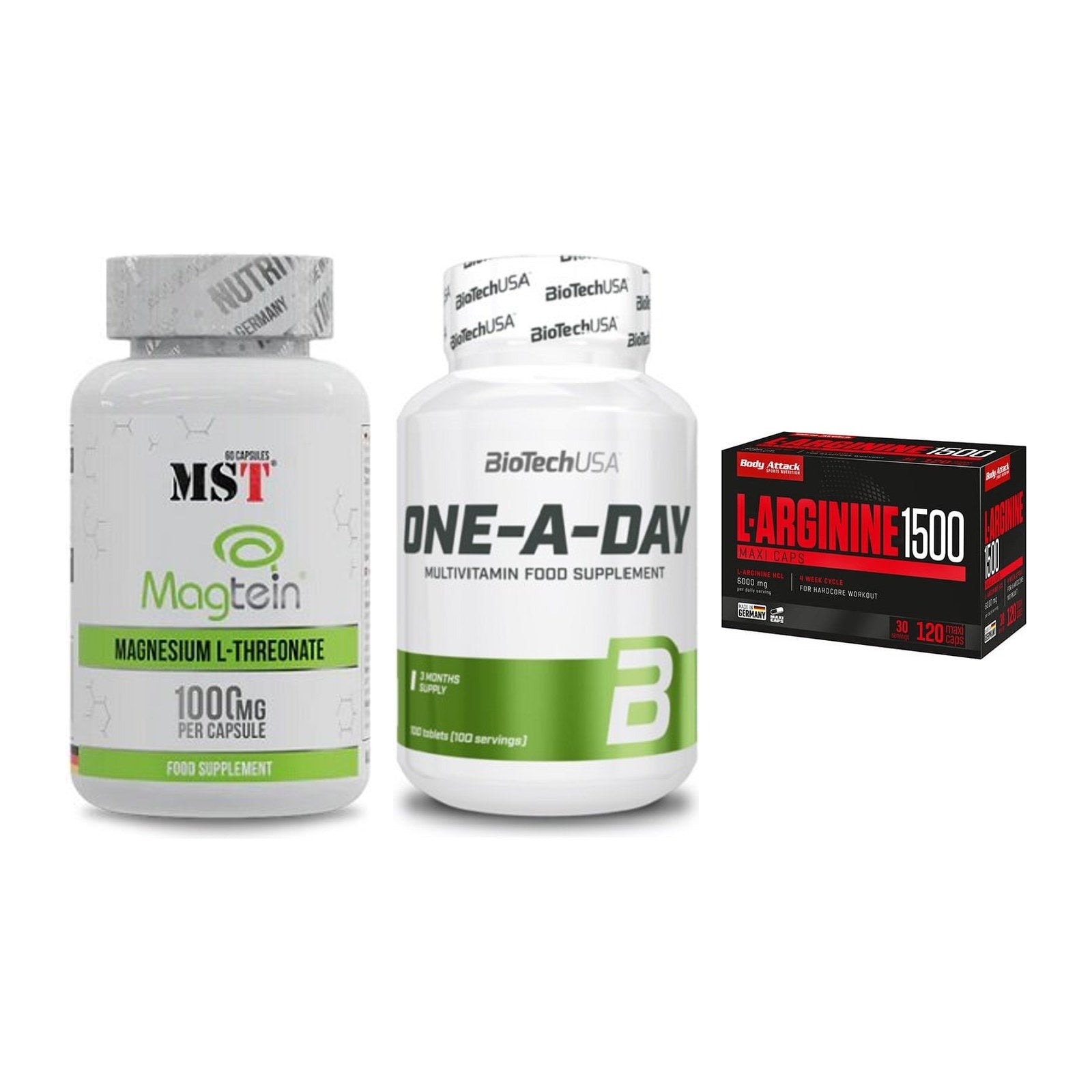 Ausdauer-Set: MST Magnesium + BioTech One A + Body Attack – alle enthaltenen Artikel