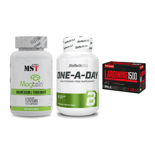 Ausdauer-Set: MST Magnesium + BioTech One A + Body Attack – alle enthaltenen Artikel