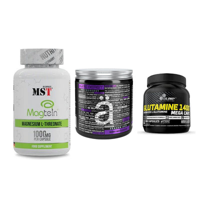 Ausdauer-Set: MST Magnesium + Nanosupps Hype + Olimp L-Glutamin – alle enthaltenen Artikel