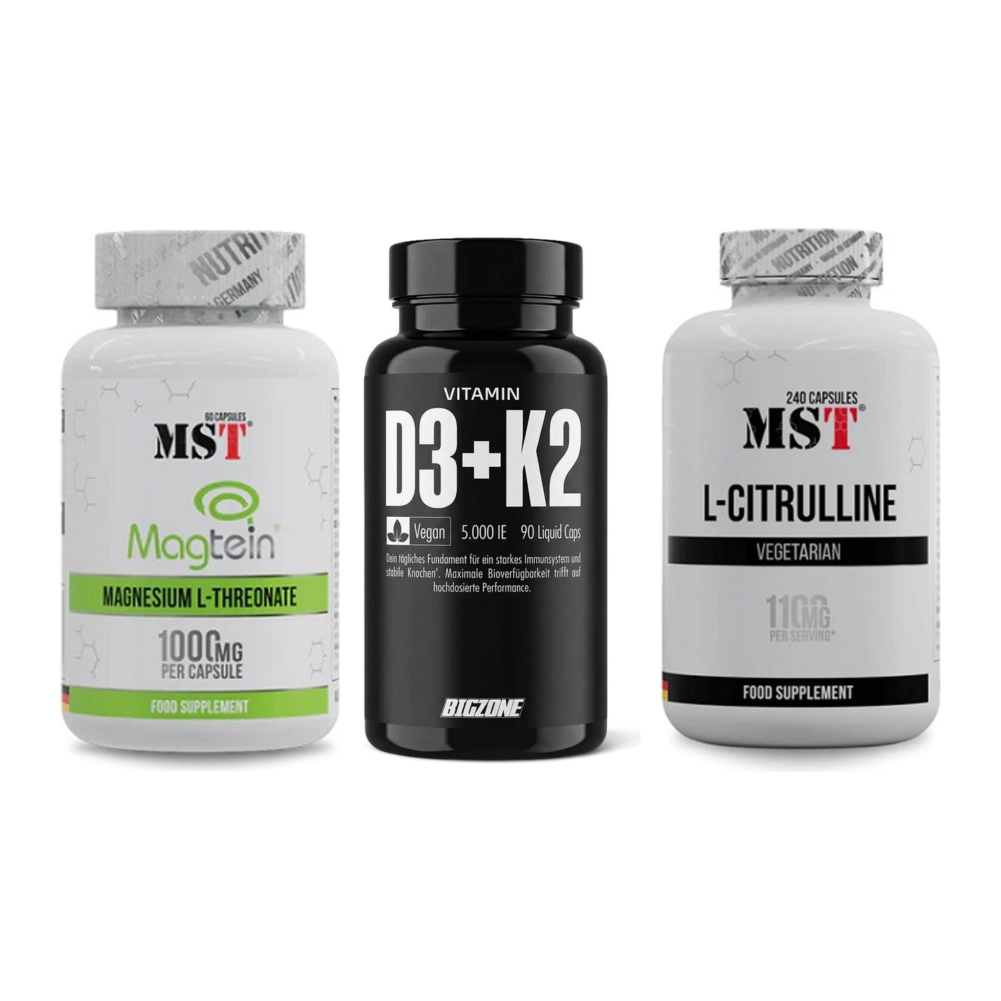 Ausdauer-Set: MST Magnesium + Big Zone Vitamin + MST Citrulline – alle enthaltenen Artikel