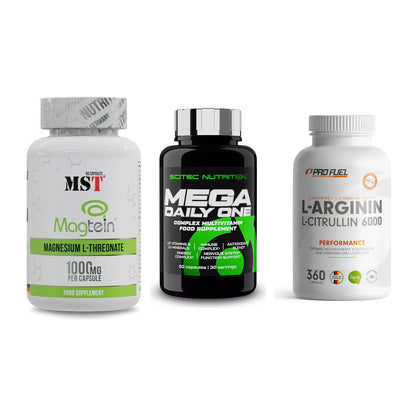 Ausdauer-Set: MST Magnesium + Scitec Mega + ProFuel L-Argini – alle enthaltenen Artikel