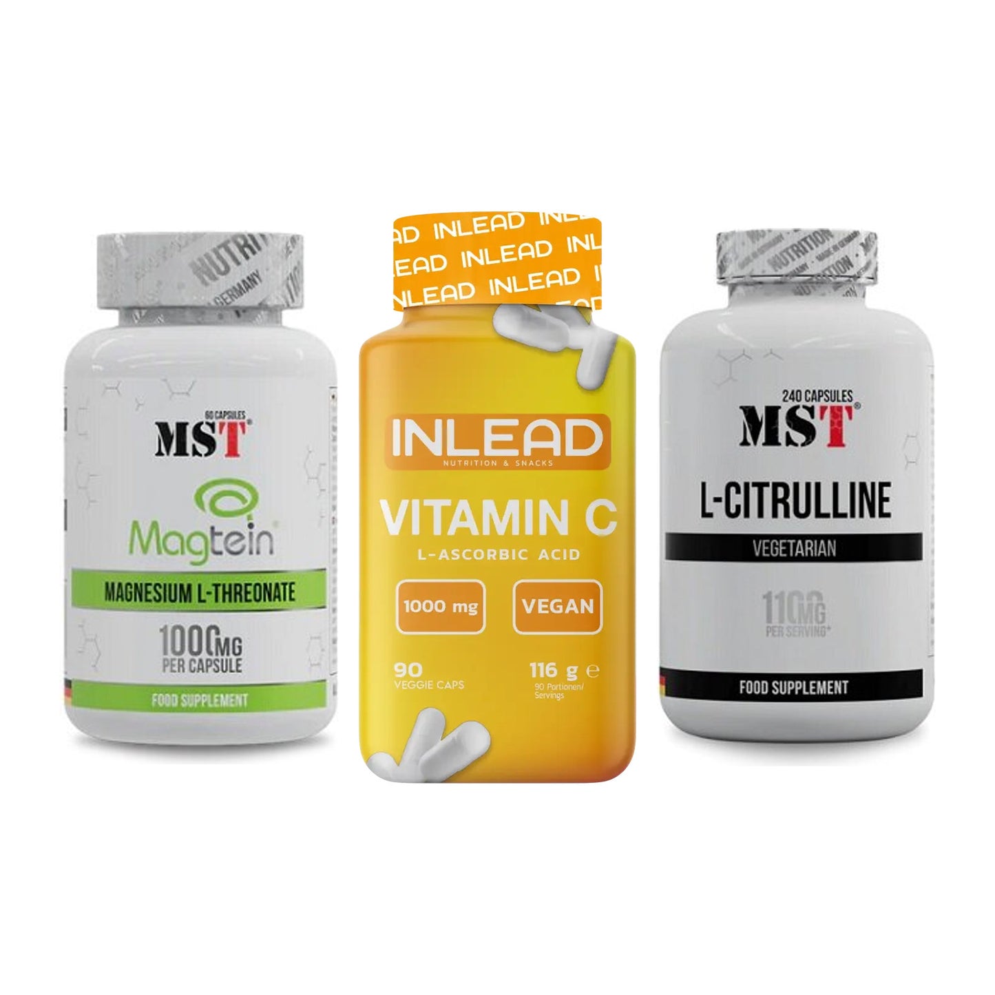 Ausdauer-Set: MST Magnesium + INLEAD Vitamin C + MST Citrulline – alle enthaltenen Artikel