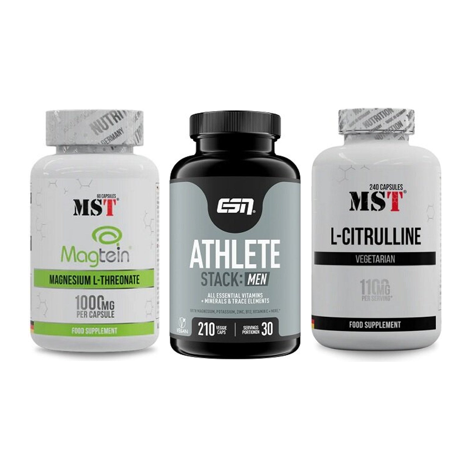 Ausdauer-Set: MST Magnesium + ESN Athlete + MST Citrulline – alle enthaltenen Artikel