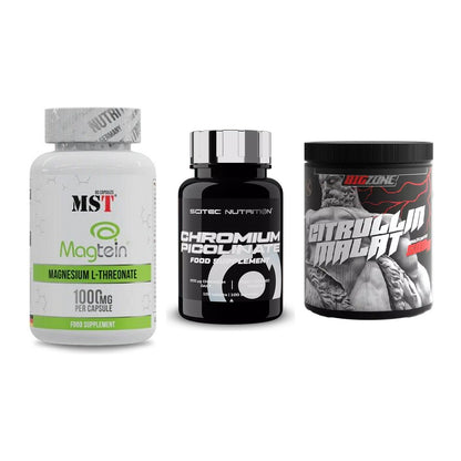 Ausdauer-Set: MST Magnesium + Scitec Chromium + Big Zone Citrull – alle enthaltenen Artikel