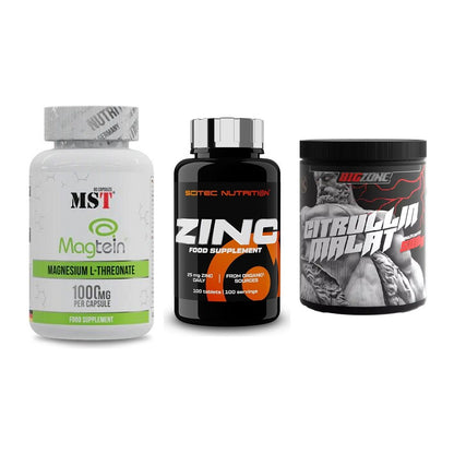 Ausdauer-Set: MST Magnesium + Scitec Zinc + Big Zone Citrull – alle enthaltenen Artikel