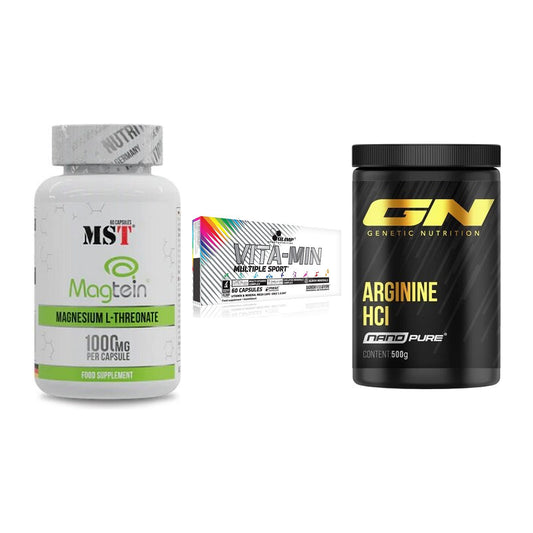Ausdauer-Set: MST Magnesium + Olimp Vita-Min + GN Arginine HCL – alle enthaltenen Artikel