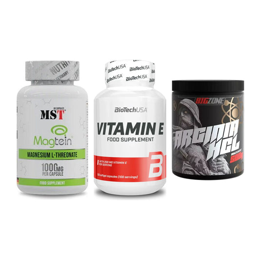 Ausdauer-Set: MST Magnesium + BioTech Vitamin + Big Zone Arginin – alle enthaltenen Artikel
