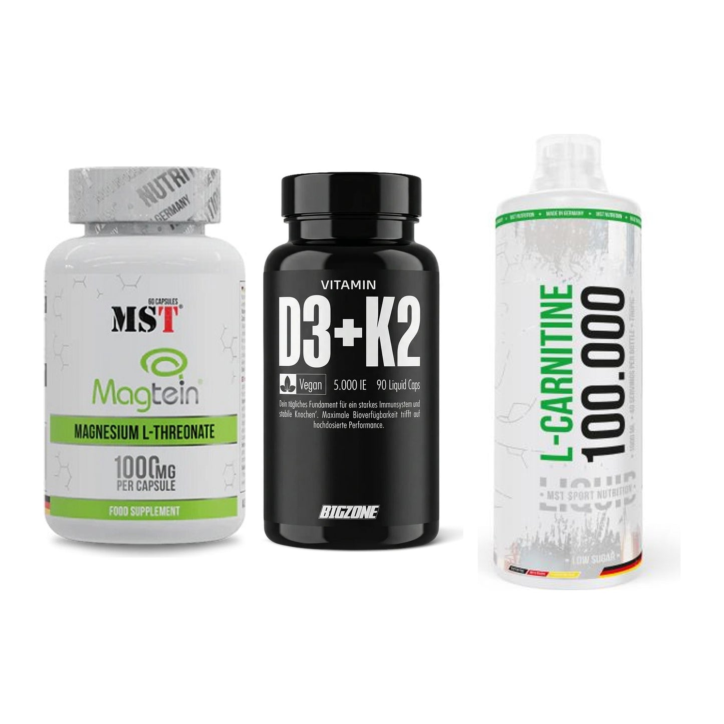 Ausdauer-Set: MST Magnesium + Big Zone Vitamin + MST L-Carnitine – alle enthaltenen Artikel