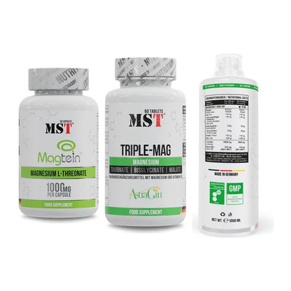 Ausdauer-Set: MST Magnesium + MST Tripple Mag + MST L-Carnitine – alle enthaltenen Artikel