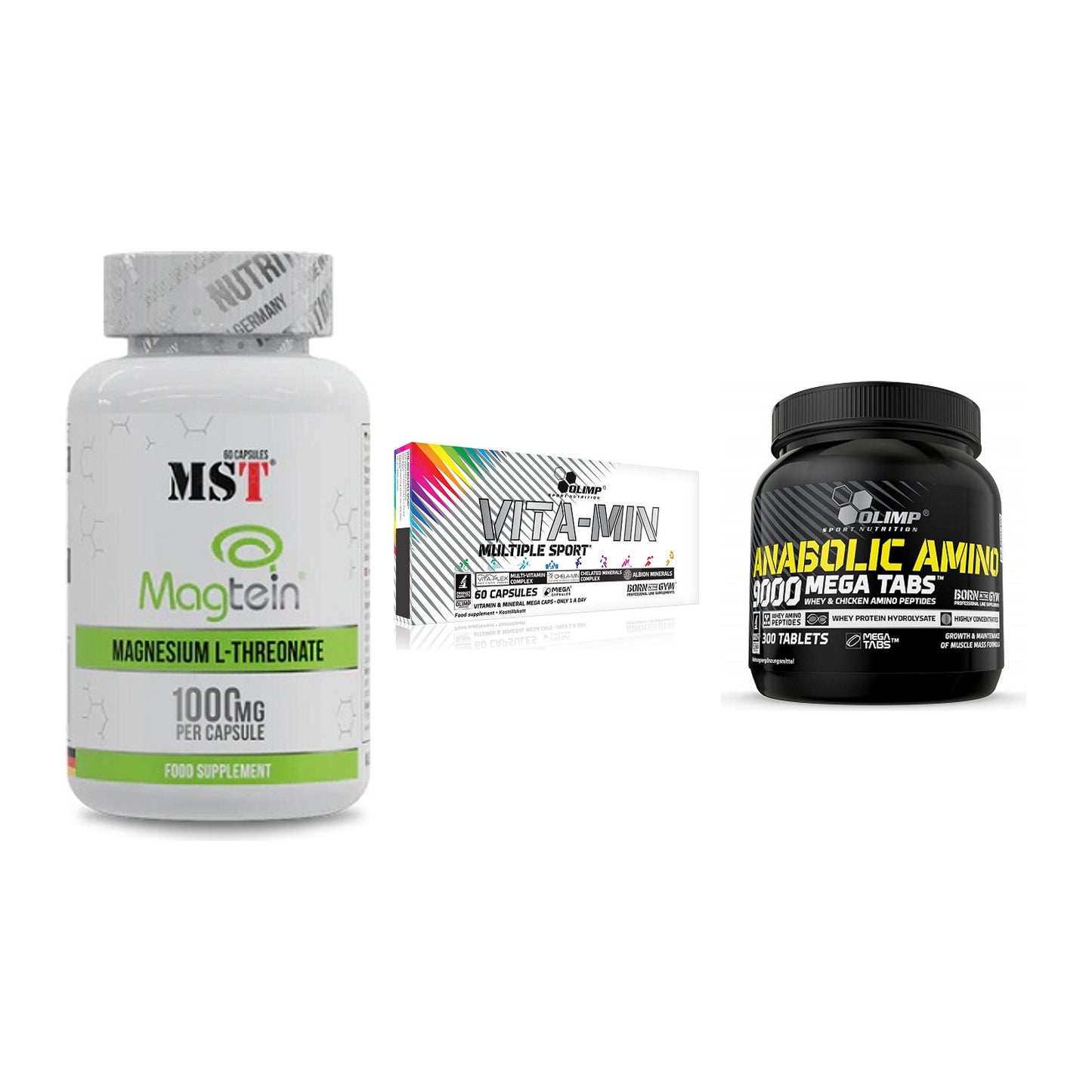 Ausdauer-Set: MST Magnesium + Olimp Vita-Min + Olimp Anabolic – alle enthaltenen Artikel