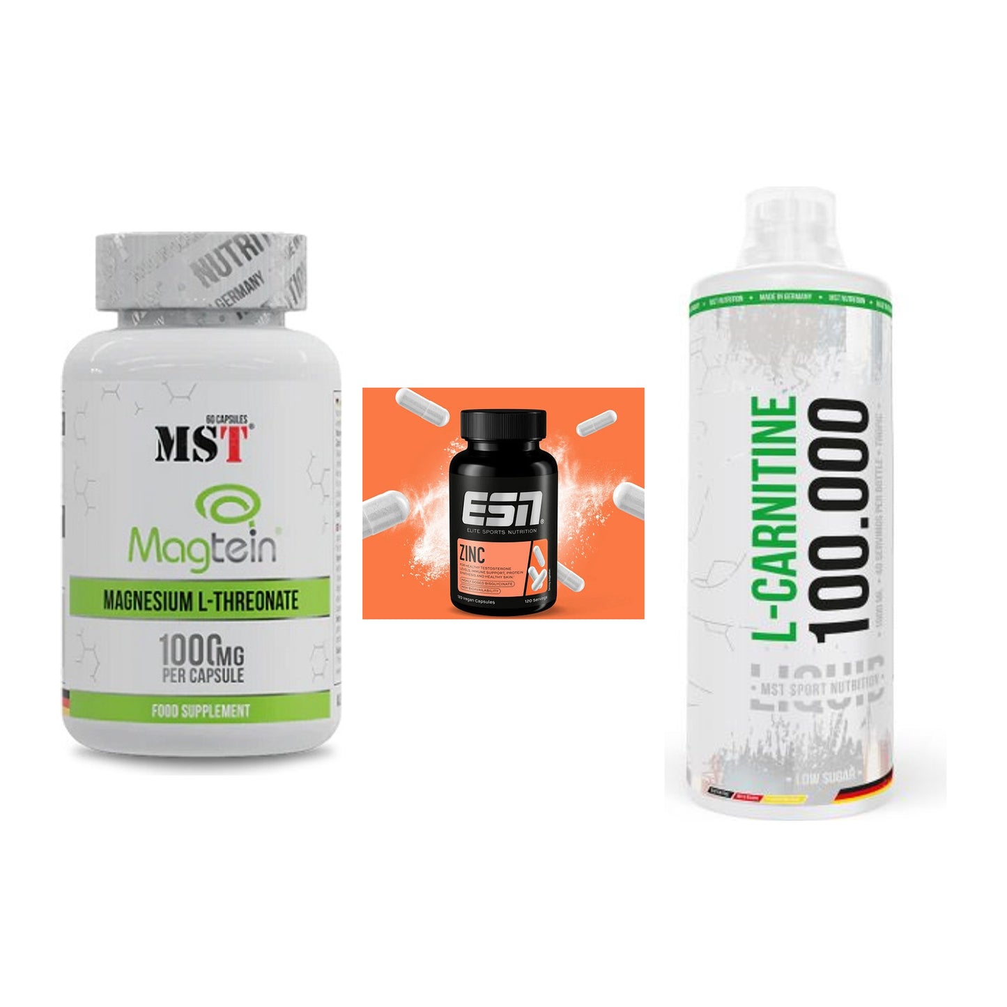 Ausdauer-Set: MST Magnesium + ESN Zinc + MST L-Carnitine – alle enthaltenen Artikel