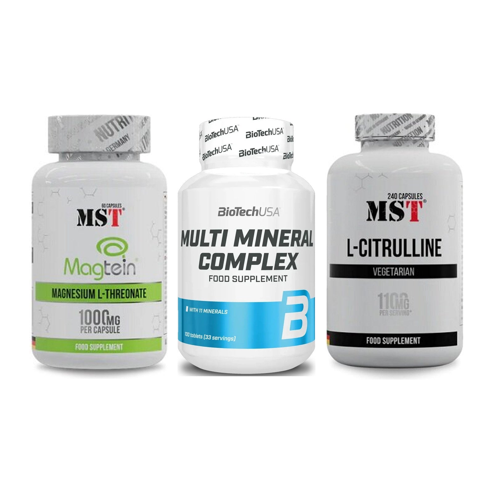 Ausdauer-Set: MST Magnesium + BioTech Multi + MST Citrulline – alle enthaltenen Artikel