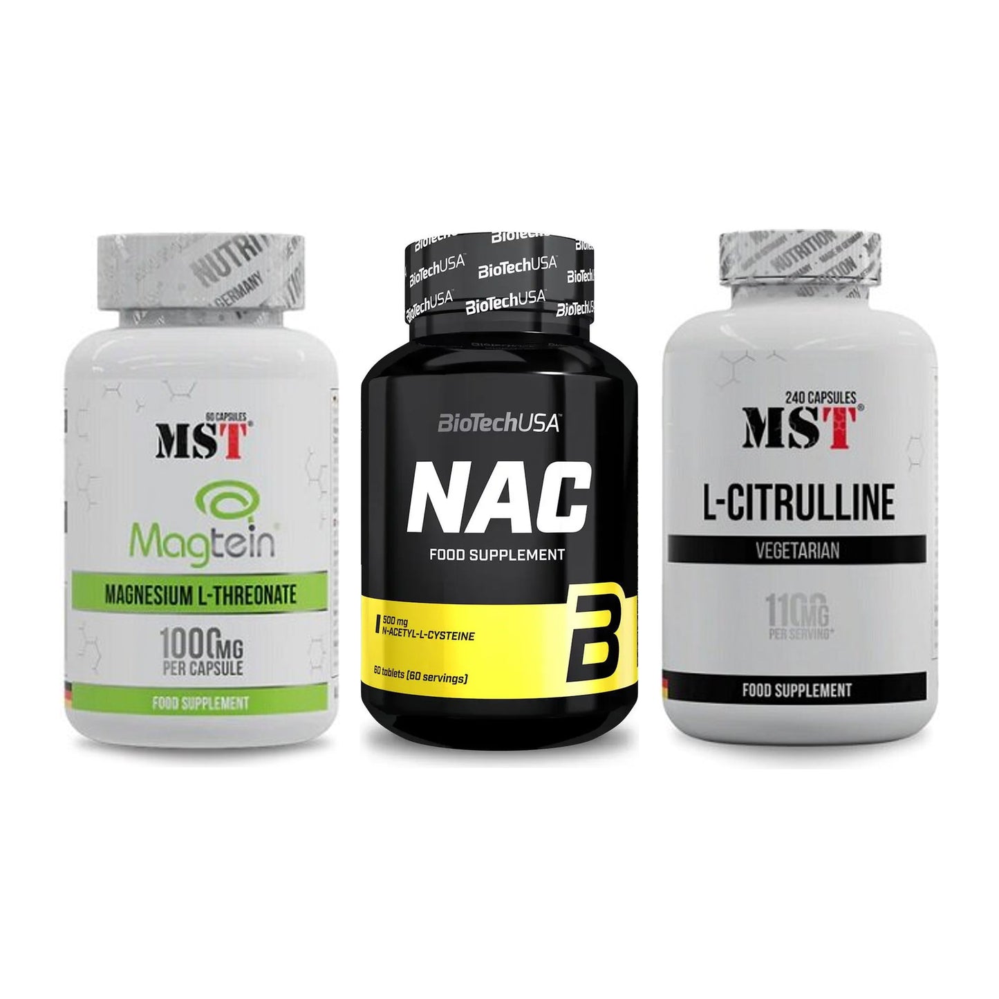 Ausdauer-Set: MST Magnesium + BioTech NAC + MST Citrulline – alle enthaltenen Artikel