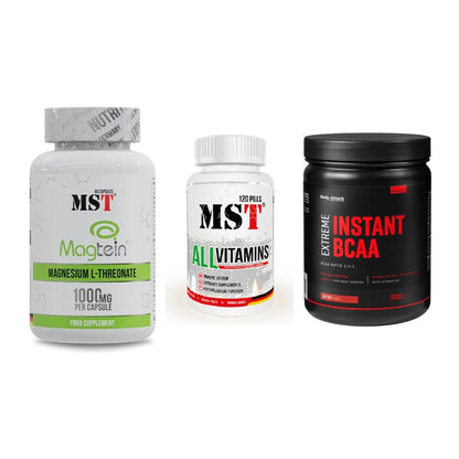 Ausdauer-Set: MST Magnesium + MST All Vitamins + Body Attack – alle enthaltenen Artikel