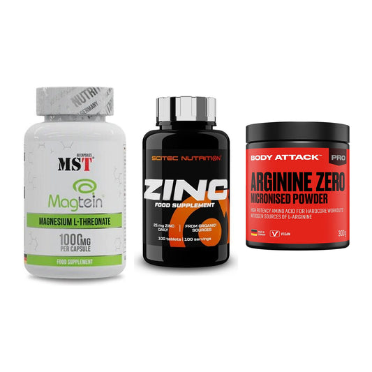 Ausdauer-Set: MST Magnesium + Scitec Zinc + Body Attack 100 – alle enthaltenen Artikel