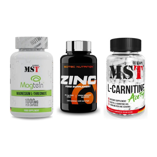 Ausdauer-Set: MST Magnesium + Scitec Zinc + MST L-Carnitine – alle enthaltenen Artikel