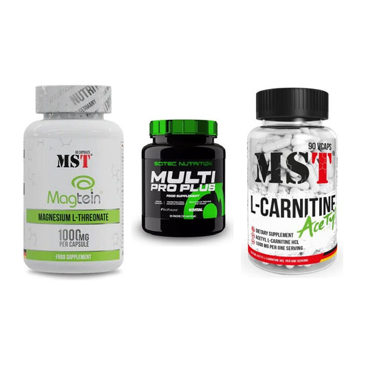Ausdauer-Set: MST Magnesium + Scitec Multi Pro + MST L-Carnitine – alle enthaltenen Artikel