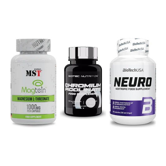 Ausdauer-Set: MST Magnesium + Scitec Chromium + BioTech Neuro – alle enthaltenen Artikel