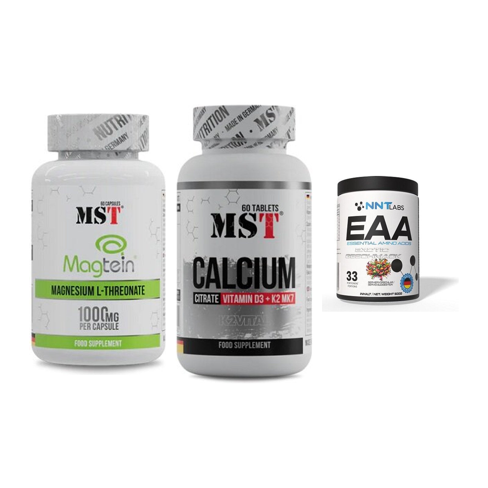 Ausdauer-Set: MST Magnesium + MST Calcium + NNT EAA – alle enthaltenen Artikel