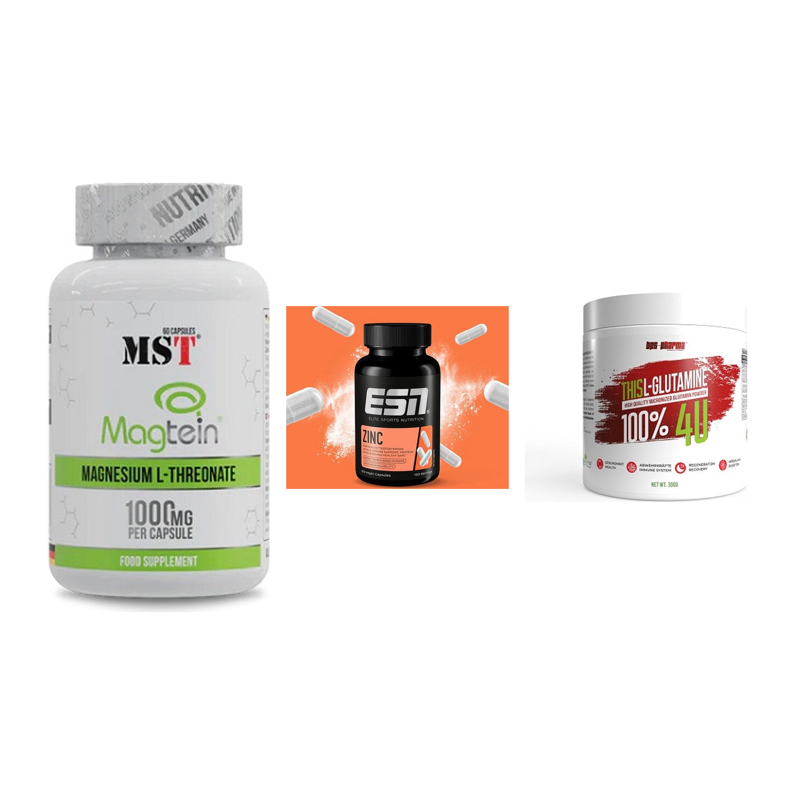 Ausdauer-Set: MST Magnesium + ESN Zinc + BPS-Pharma This – alle enthaltenen Artikel