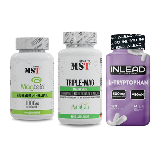 Ausdauer-Set: MST Magnesium + MST Tripple Mag + INLEAD L-Tryptop – alle enthaltenen Artikel