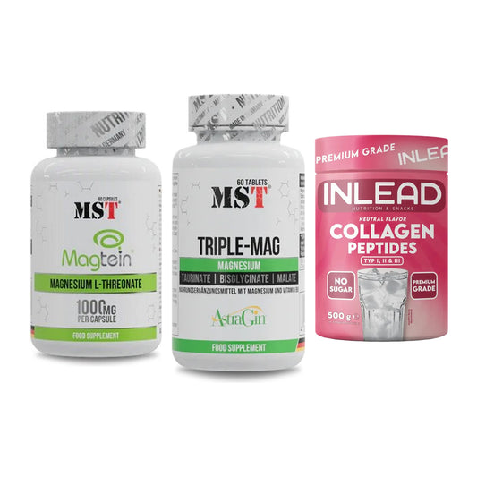 Ausdauer-Set: MST Magnesium + MST Tripple Mag + INLEAD Collagen – alle enthaltenen Artikel