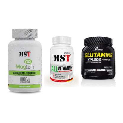 Ausdauer-Set: MST Magnesium + MST All Vitamins + Olimp L-Glutamin – alle enthaltenen Artikel