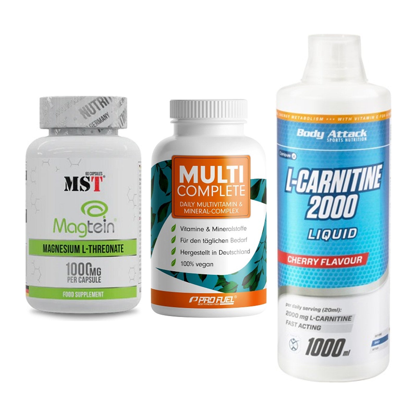 Ausdauer-Set: MST Magnesium + ProFuel MULTI + Body Attack – alle enthaltenen Artikel