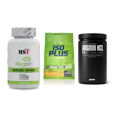 Ausdauer-Set: MST Magnesium + Olimp Iso Plus + Big Zone L-Argin – alle enthaltenen Artikel