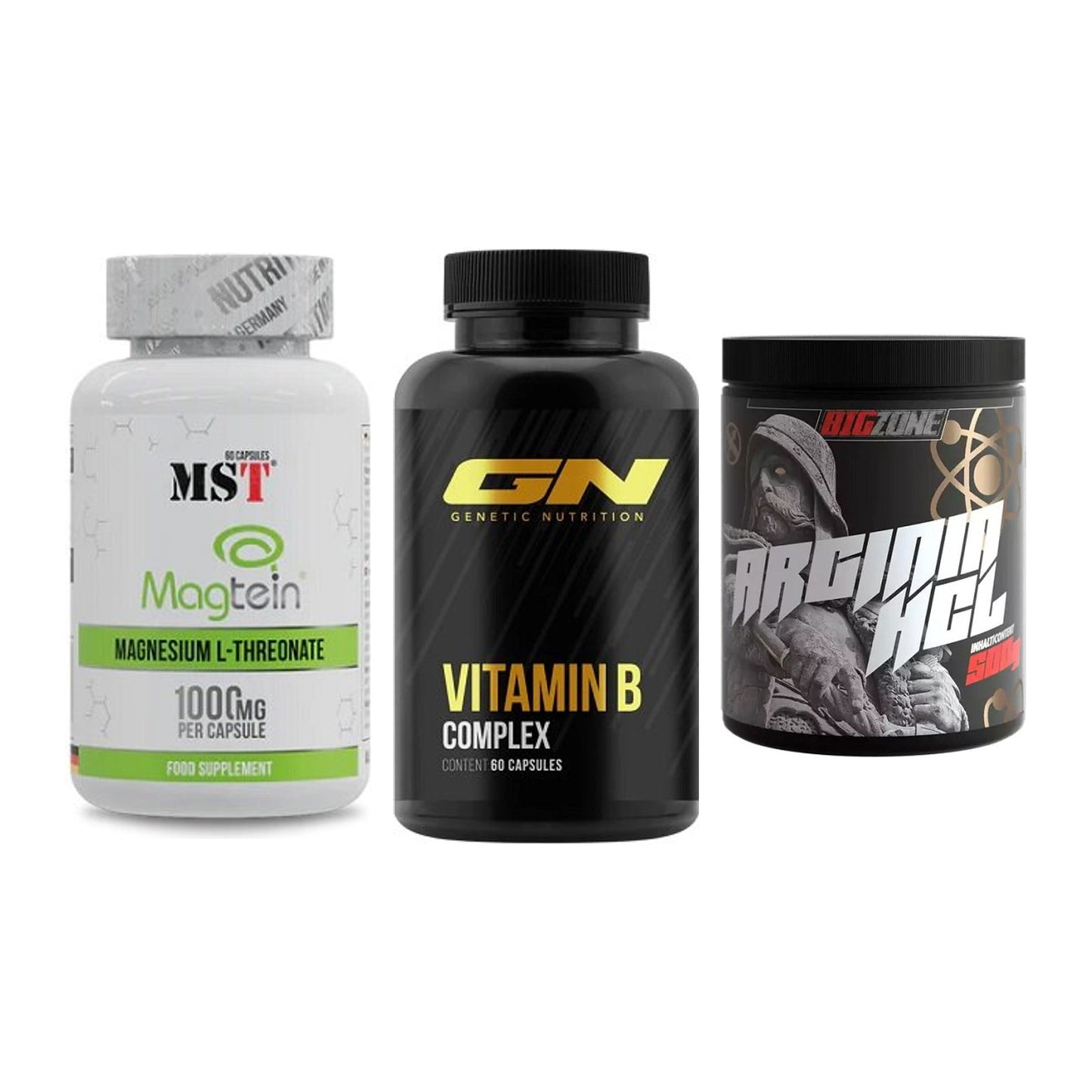 Ausdauer-Set: MST Magnesium + GN Vitamin + Big Zone Arginin – alle enthaltenen Artikel