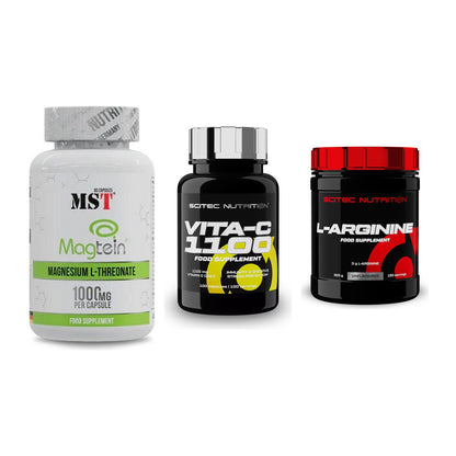 Ausdauer-Set: MST Magnesium + Scitec Vitamin C + Scitec Arginin – alle enthaltenen Artikel