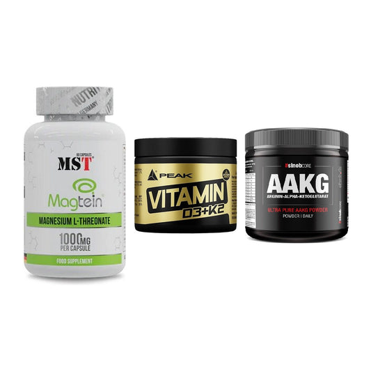 Ausdauer-Set: MST Magnesium + Peak Vitamin + Sinob Core – alle enthaltenen Artikel