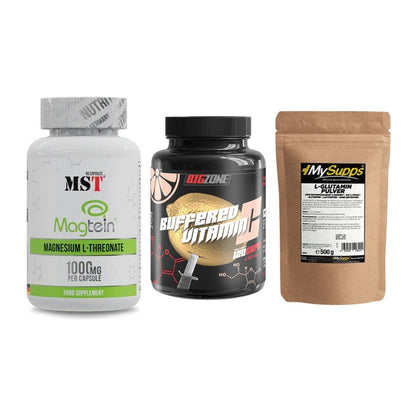 Ausdauer-Set: MST Magnesium + Big Zone Buffere + MySupps Glutamin – alle enthaltenen Artikel