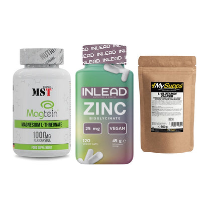 Ausdauer-Set: MST Magnesium + INLEAD Zink + MySupps Glutamin – alle enthaltenen Artikel