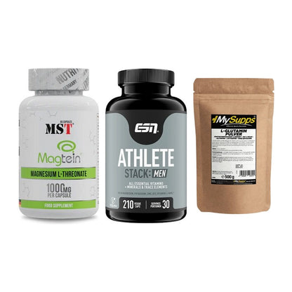 Ausdauer-Set: MST Magnesium + ESN Athlete + MySupps Glutamin – alle enthaltenen Artikel