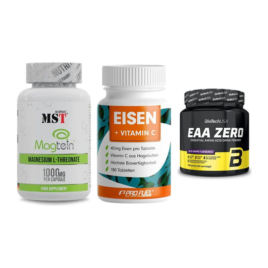 Ausdauer-Set: MST Magnesium + ProFuel EISEN + BioTech EAA Zero – alle enthaltenen Artikel
