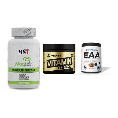Ausdauer-Set: MST Magnesium + Peak Vitamin + NNT EAA – alle enthaltenen Artikel