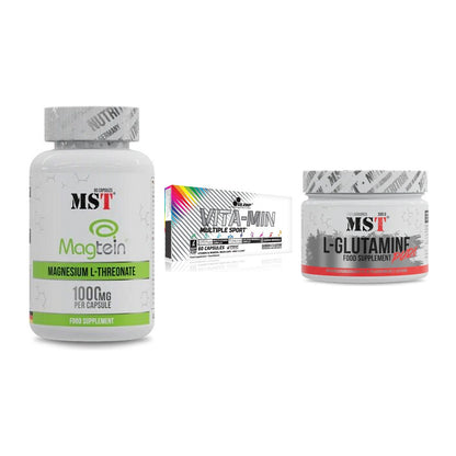 Ausdauer-Set: MST Magnesium + Olimp Vita-Min + MST Glutamine – alle enthaltenen Artikel
