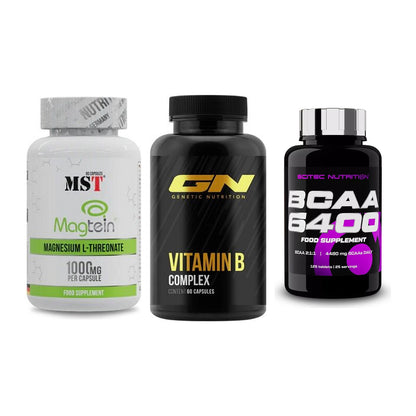 Ausdauer-Set: MST Magnesium + GN Vitamin + Scitec BCAA 6400 – alle enthaltenen Artikel