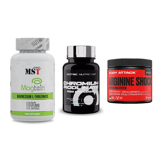 Ausdauer-Set: MST Magnesium + Scitec Chromium + Body Attack – alle enthaltenen Artikel