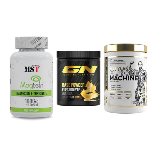 Ausdauer-Set: MST Magnesium + GN Base Powder + Kevin Levrone – alle enthaltenen Artikel
