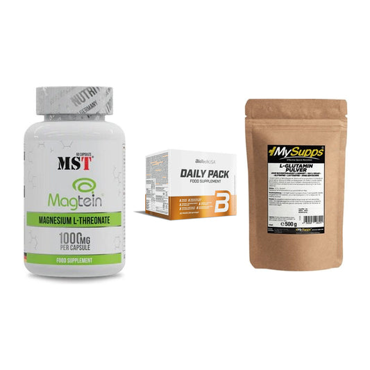 Ausdauer-Set: MST Magnesium + BioTech Daily + MySupps Glutamin – alle enthaltenen Artikel