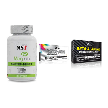 Ausdauer-Set: MST Magnesium + Olimp Vita-Min + Olimp Beta-Alani – alle enthaltenen Artikel
