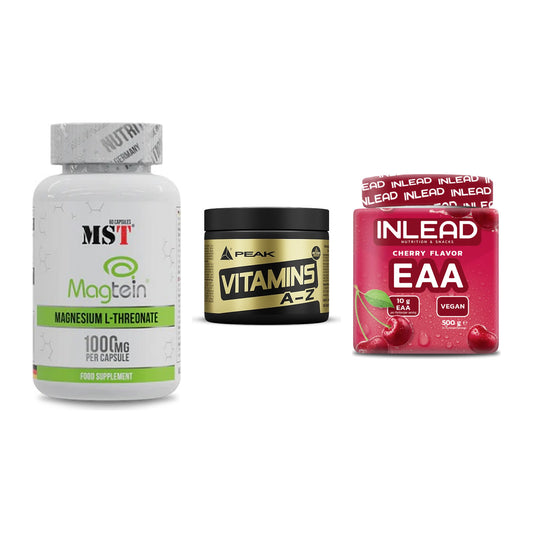Ausdauer-Set: MST Magnesium + Peak Vitamin A-Z + INLEAD EAA – alle enthaltenen Artikel