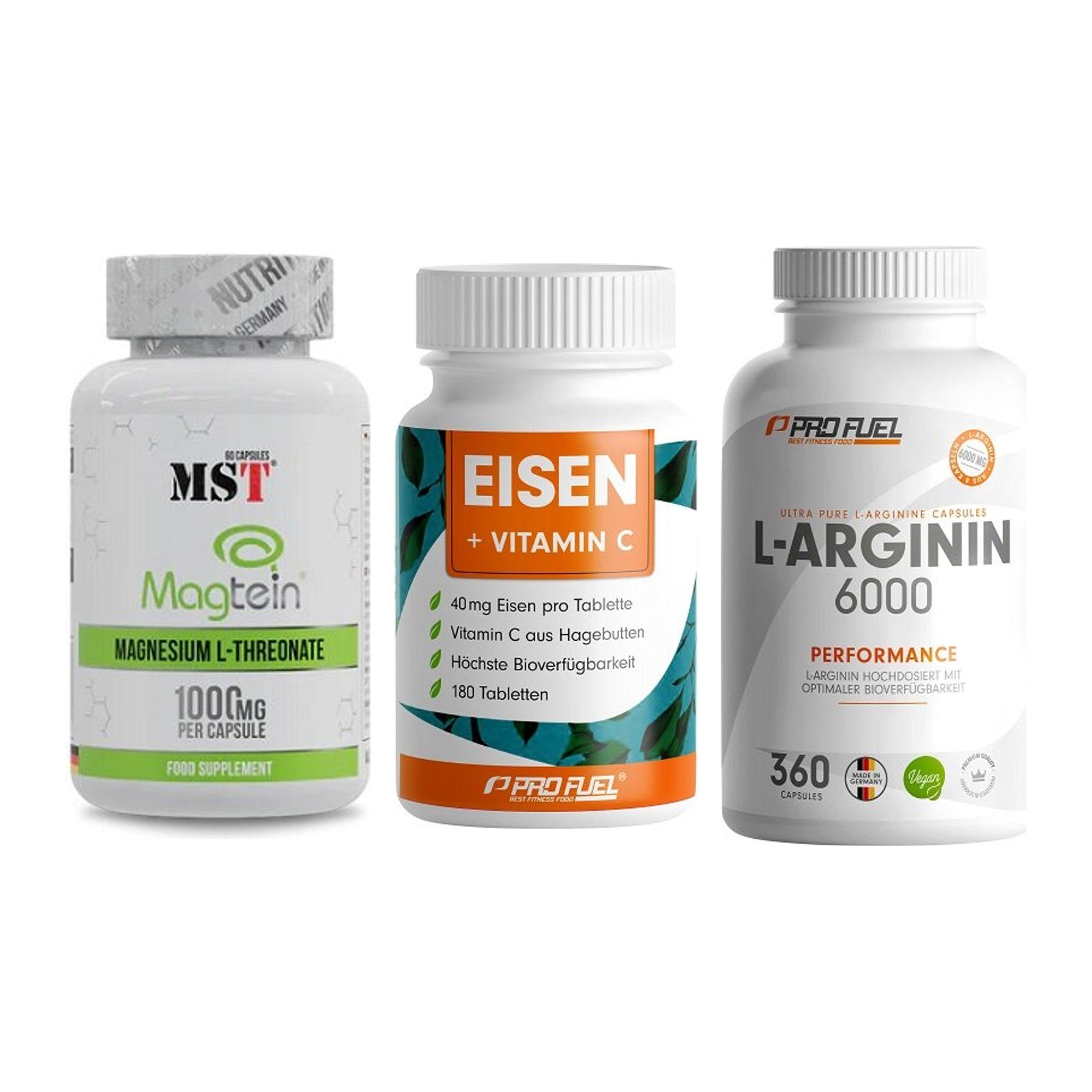 Ausdauer-Set: MST Magnesium + ProFuel EISEN + ProFuel L-Argini – alle enthaltenen Artikel