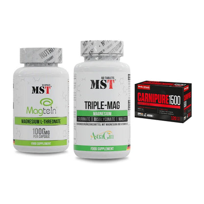 Ausdauer-Set: MST Magnesium + MST Tripple Mag + Body Attack – alle enthaltenen Artikel