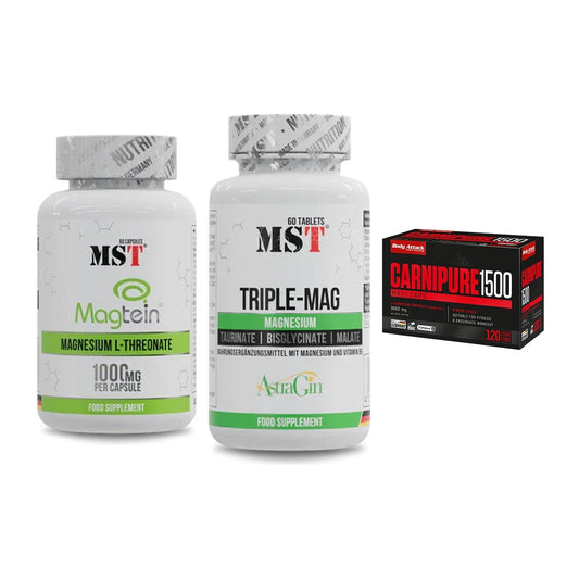Ausdauer-Set: MST Magnesium + MST Tripple Mag + Body Attack – alle enthaltenen Artikel