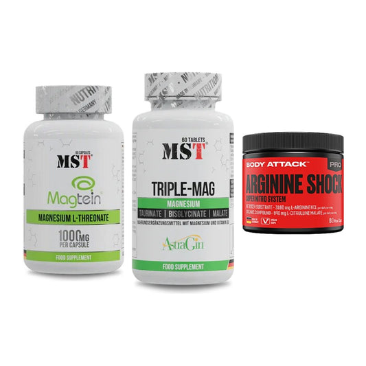 Ausdauer-Set: MST Magnesium + MST Tripple Mag + Body Attack – alle enthaltenen Artikel