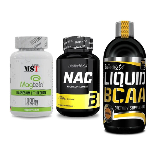 Ausdauer-Set: MST Magnesium + BioTech NAC + BioTech Liquid – alle enthaltenen Artikel