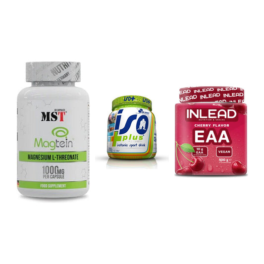 Ausdauer-Set: MST Magnesium + Olimp Iso Plus + INLEAD EAA – alle enthaltenen Artikel
